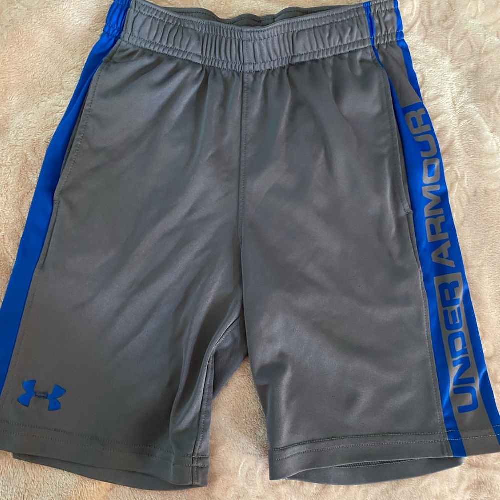 Under Armour Gray and Blue Athletic Shorts